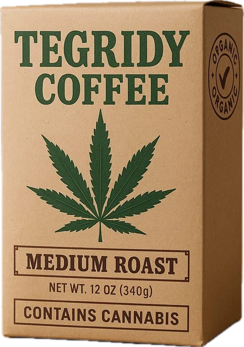 Tegridy Coffee, cannabis-infused medium roast, 12oz bag