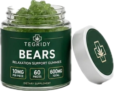 Tegridy Bears THC gummies jar
